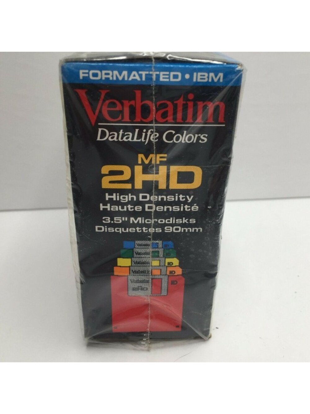 Verbatim Formatted 3.5" IBM Computer Microdisks Data Life Colors MF 2HD 10 Pack
